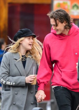 Dakota Fanning with boyfriend out in NYC